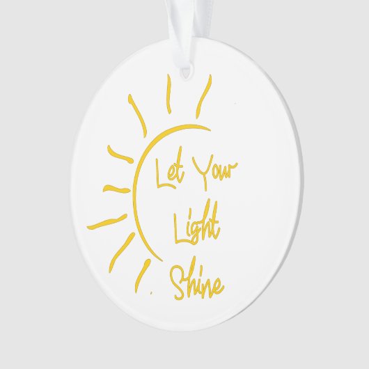 Laat uw licht schijnen ornament (voorkant)