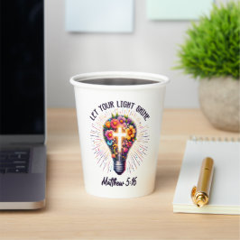 Laat uw licht schijnen papieren bekers