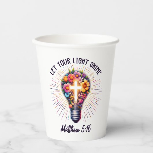 Laat uw licht schijnen papieren bekers (Voorkant)