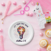 Laat uw licht schijnen papieren bordje (Feest)