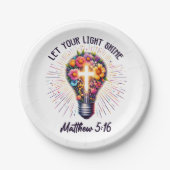 Laat uw licht schijnen papieren bordje (Voorkant)