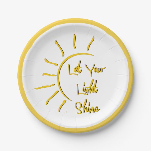 Laat uw licht schijnen papieren bordje (Voorkant)