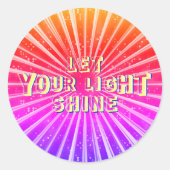 Laat uw licht schijnen ronde sticker (Voorkant)