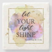 Laat uw licht schijnen stenen onderzetter (Voorkant)