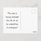 Laat uw licht schijnen voor anderen, Matteüs 5:16 Briefkaart (Achterkant)