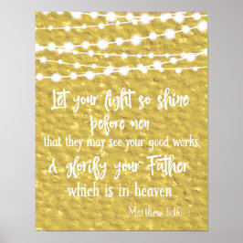 Laat uw licht schijnen voordat de bijbel van de Ma Poster