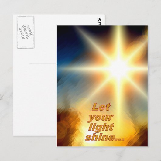 Laat uw licht schitterend zonlicht ontwerpen briefkaart (Voorkant / Achterkant)