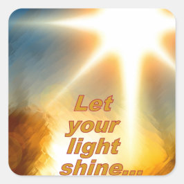Laat uw licht schitterend zonlicht ontwerpen vierkante sticker