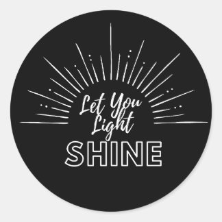 Laat uw licht stralen van de zon ronde sticker