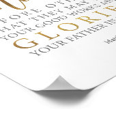 Laat uw licht voor anderen Matthew 5:16 schijnen Poster (Hoek)