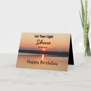 Laat uw licht zondag zonsonderste bijbelcitaat sch kaart