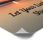 Laat uw licht zonsondergang Inspirerend Poster sch (Hoek)