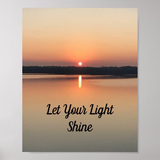 Laat uw licht zonsondergang Inspirerend Poster sch (Voorkant)