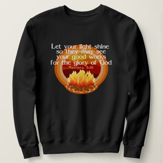 Laat uw lichte Campfire-Christelijke Shirten schit Trui (Design voorkant)