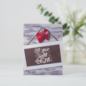 Laat uw Lichte Citaat van de Rustige Chalkboard -  Briefkaart (Staand voorkant)