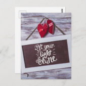 Laat uw Lichte Citaat van de Rustige Chalkboard -  Briefkaart (Voorkant / Achterkant)