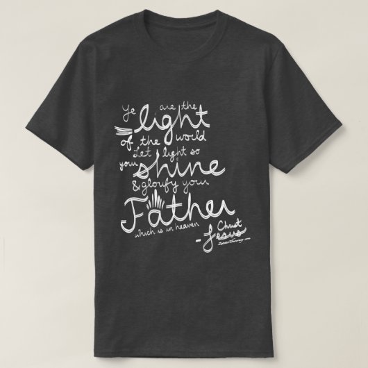 Laat uw lichte KJV Bijbel Shirt schijnen (Design voorkant)