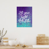 Laat uw lichte prijsopgave schijnen - Aqua Paars S Poster (Keuken)