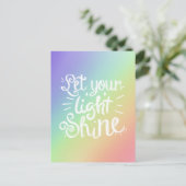 Laat uw lichte prijsopgave schijnen - Regenboog Briefkaart (Staand voorkant)