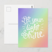 Laat uw lichte prijsopgave schijnen - Regenboog Briefkaart (Voorkant / Achterkant)