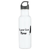 Laat uw liefdesstroom stromen waterfles  (Voorkant)