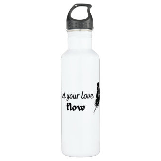 Laat uw liefdesstroom stromen waterfles 