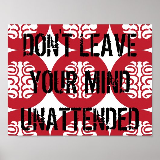 LAAT UW MIJN NIET ONBEVOEGD. POSTER (Voorkant)