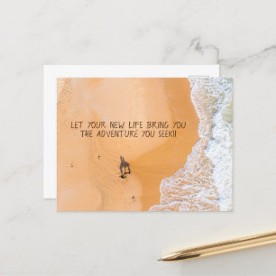 Laat uw nieuwe leven brengen het avontuur dat u zo briefkaart