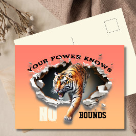 Laat uw Power Tiger doorbraak los Briefkaart