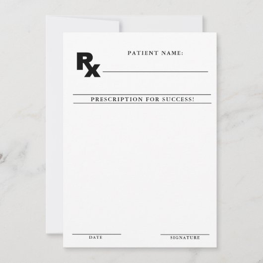 Laat uw recept voor succes advies Kaart (Voorkant)