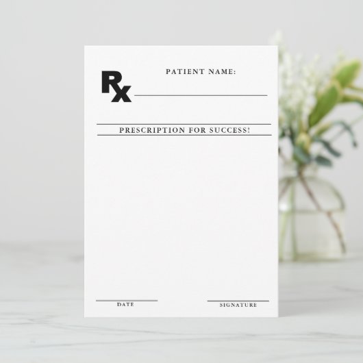 Laat uw recept voor succes advies Kaart (Staand voorkant)