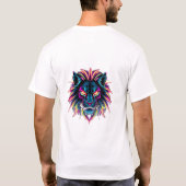 Laat uw Roar Electric Cyber Lion T-shirt los (Achterkant)