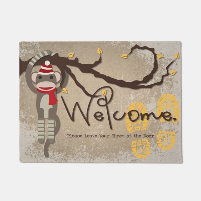 Laat uw schoenen bij de contactsleutel van de deur deurmat (Voorkant)