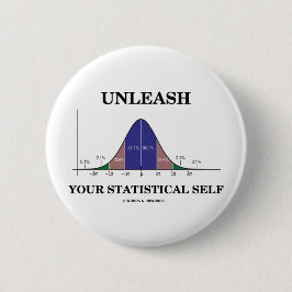 Laat uw statistische zelfbediening los (Humor van  Ronde Button 5,7 Cm