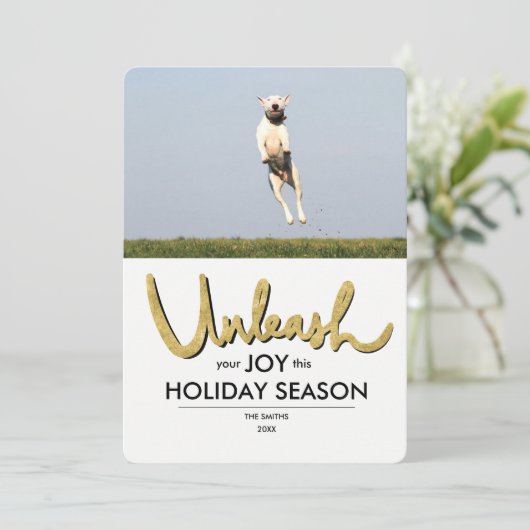 Laat Uw Vreugde | de Grappige los Kerstkaart van (Staand voorkant)