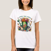 Laat uw wereld bloementuin ontwerpen t-shirt (Voorkant)