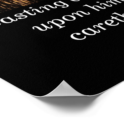Laat uw zorgen over aan Hem -Schrift Kunstprint Poster (Hoek)