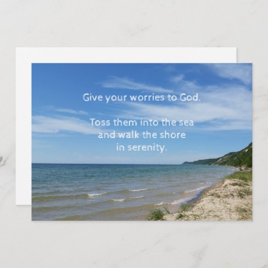 Laat uw zorgen over, tweede ontwerp: kopende kaart (Voorkant / Achterkant)