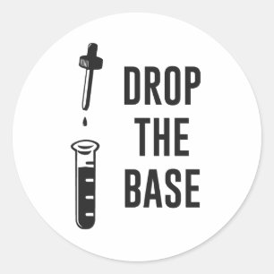 Laat vallen de basis voor de bassenchemie ronde sticker