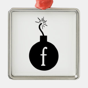 Laat vallen de F Bomb Metalen Ornament