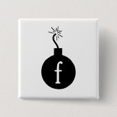 Laat vallen de F Bomb Vierkante Button 5,1 Cm (Voorkant)