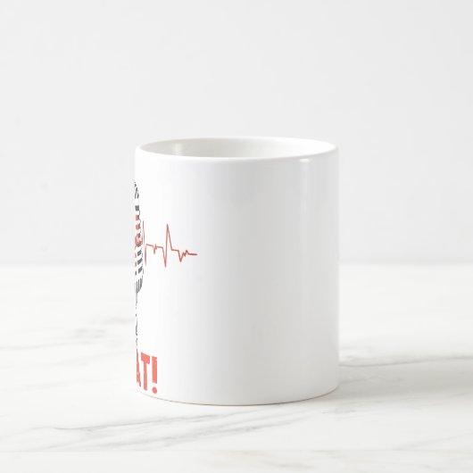 Laat vallen de microfoon mok van de logo (Center)