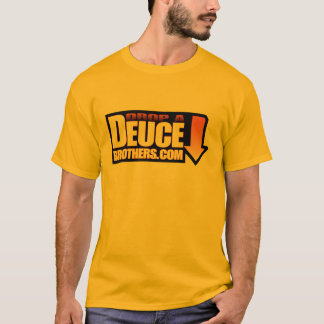 Laat vallen een Logo van Deuce Brothers Oranje T-shirt
