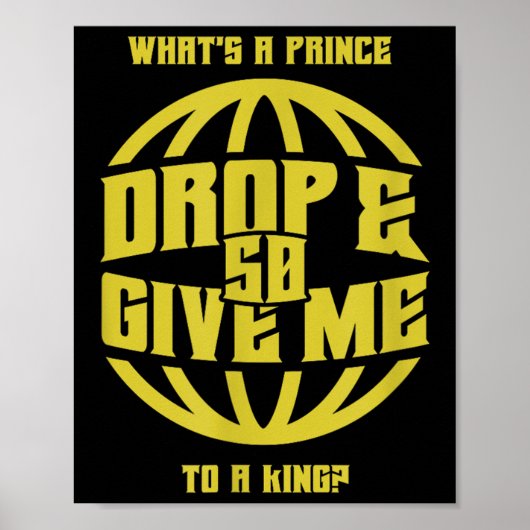 Laat vallen en geef me 50 (fifty) Rap beef pushups Poster (Voorkant)