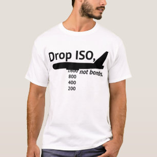 Laat vallen ISO, geen bommen. (Wit) T-shirt