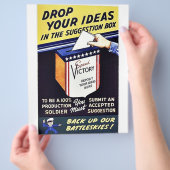 Laat vallen uw ideeën in de doos van de Suggestie Flyer (Hand)