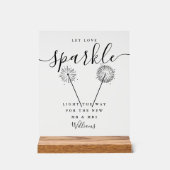 Laat van de Sparkle Black en van de Witte Handteke Acryl Bord (Voorkant)