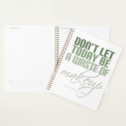 Laat vandaag geen verspilling zijn van make-up Gro Planner (Display)