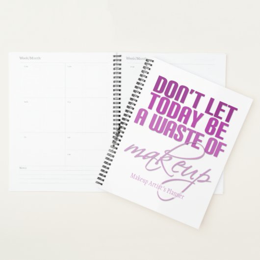 Laat vandaag geen verspilling zijn van make-up Pin Planner (Display)