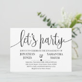 Laat verloving van een feestje minimalistisch brui kaart (Staand voorkant)